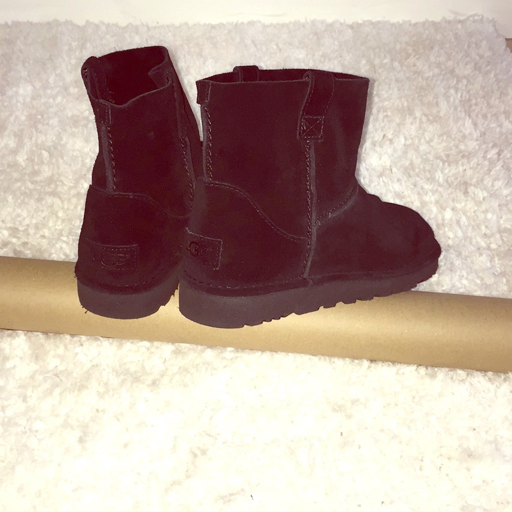 Ankle Length Black Suede UGG Boots